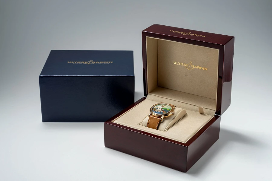 San Marco with Cloisonné Enamel Dial Ref. 136-77-9 in 18k Yellow Gold