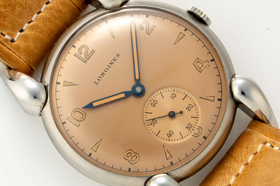 1940 Salmon Dial Dress Watch in Stainless Steel
