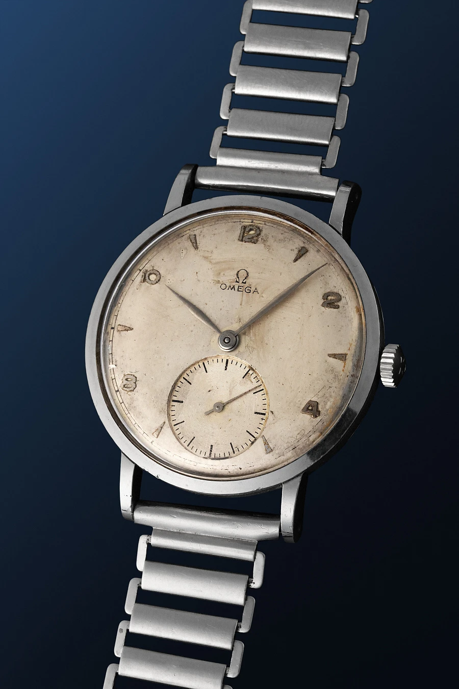Jumbo Dress Watch Ref. 2417-1 in Stainless Steel on Gay Frères Ladder Bracelet