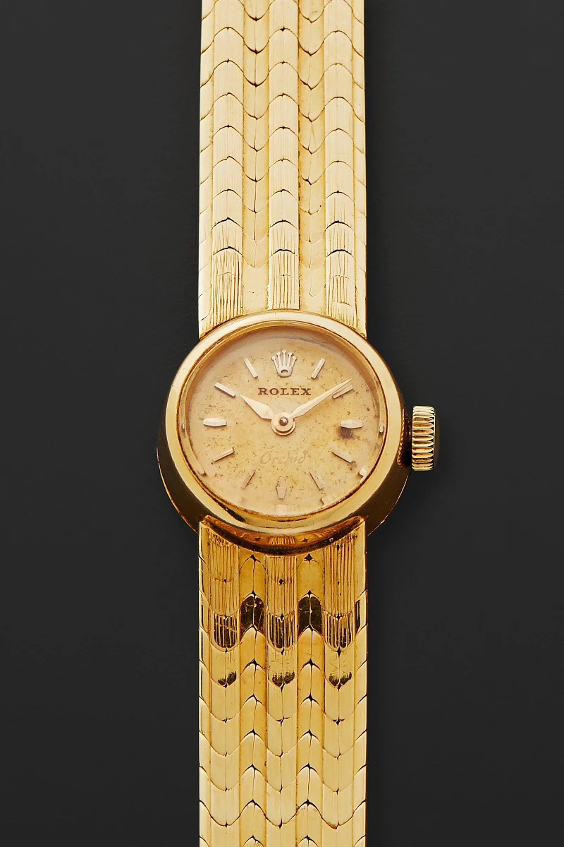 Orchid Ladies Watch in 18k Yellow Gold