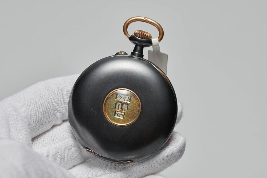 Open Face Calendar Pocket Watch