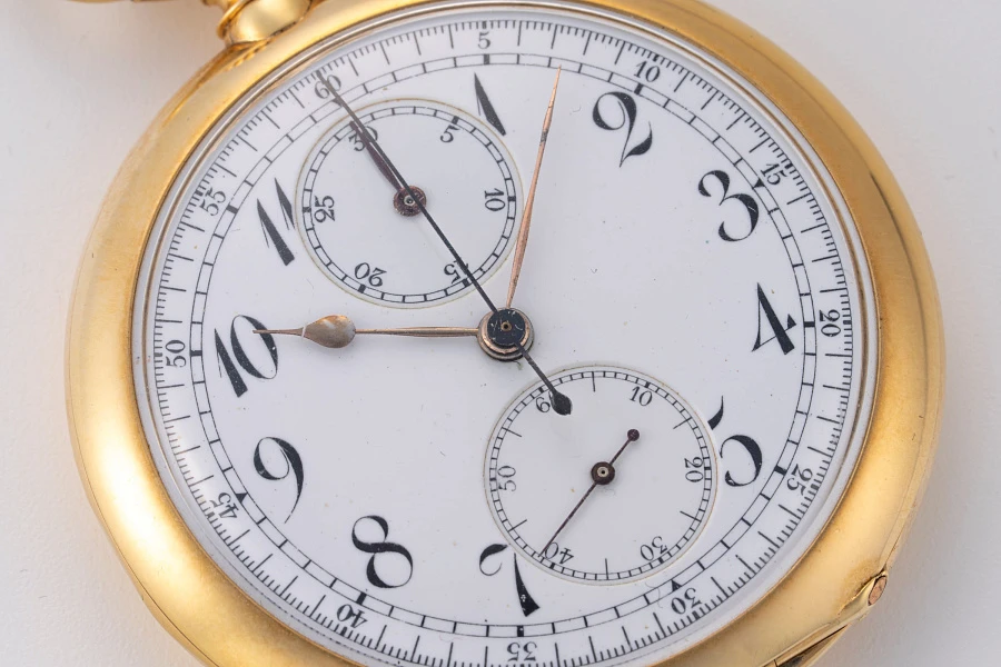 Monopusher Chronograph Pocket Watch in 18k Rose Gold