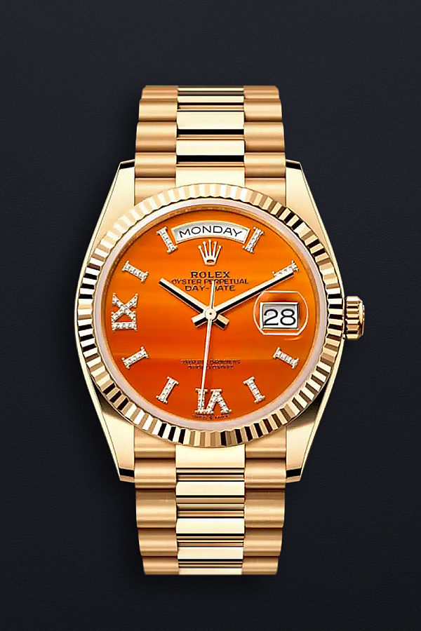 Day-Date 36 Orange Carnelian Dial
