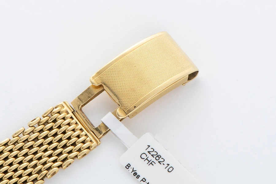 Vintage Rectangular Watch in 14k Yellow Gold with 18k Yellow Gold Bracelet