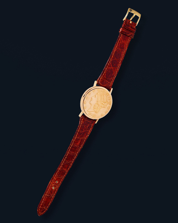 Twenty-Dollar Coin Watch Ref. 33019 in 18k Yellow Gold