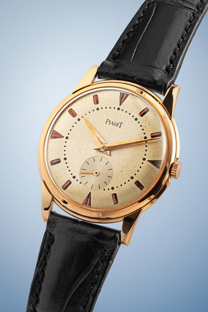 Sector Dial Dress Watch in 18k Rose Gold