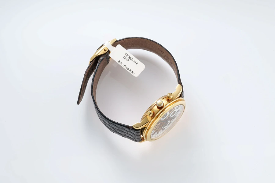 Louis Brandt Chronograph Skeleton in 18k Yellow Gold