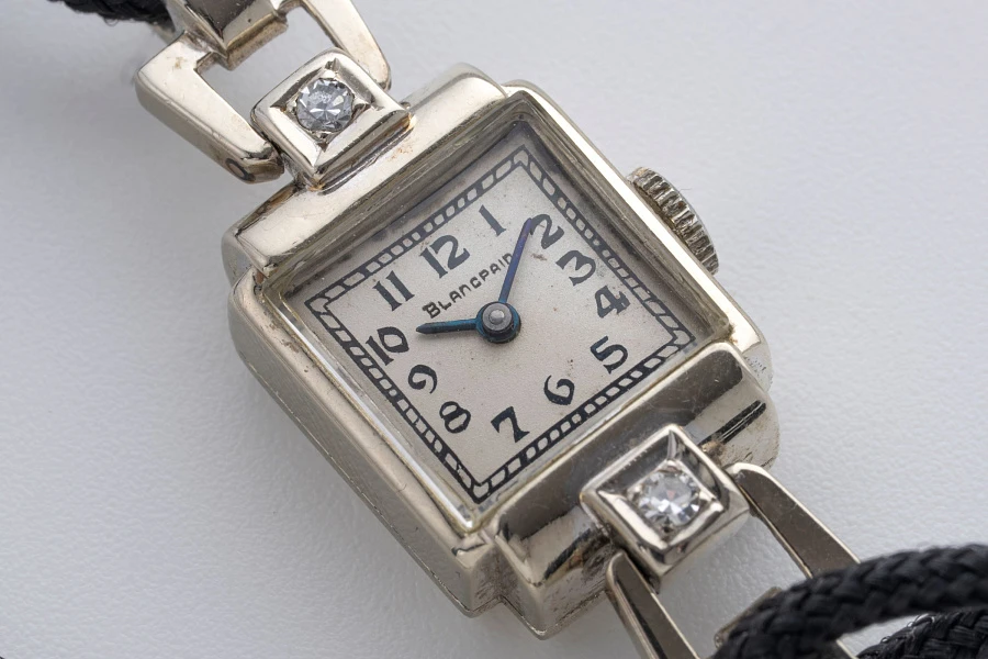 1920s Cocktail Watch in 14k White Gold with Diamonds