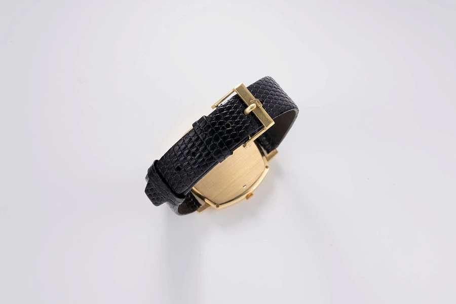 Automatic Lapis Lazuli Dial Dress Watch Ref. 13406 in 18k Yellow Gold