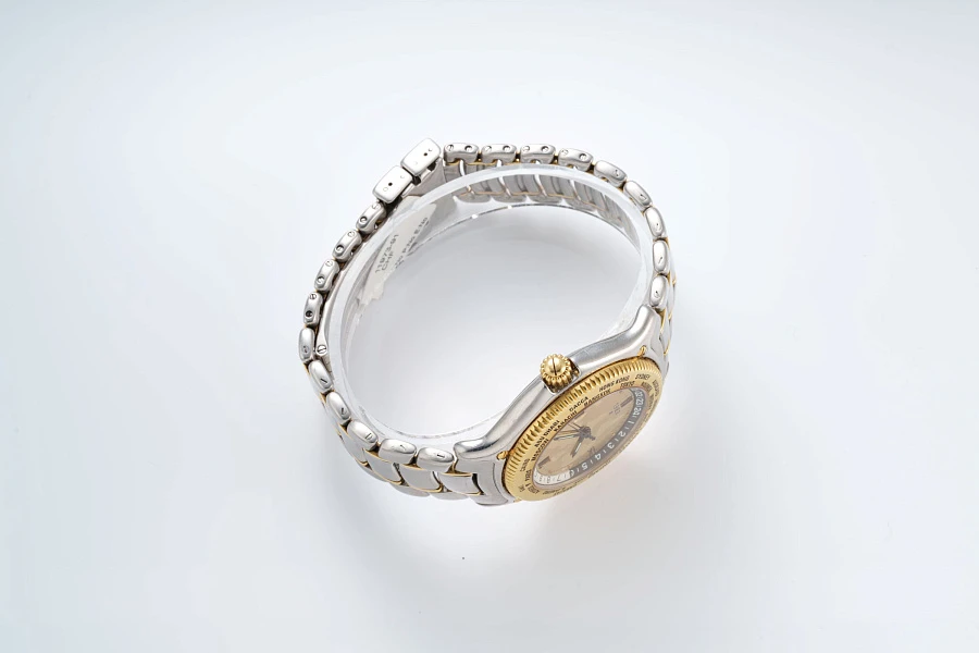 Voyager World Time Ref. 1124913 in Stainless Steel and 18k Yellow Gold
