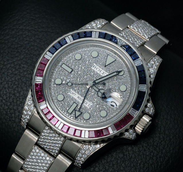 GMT Master II 116759 SARU Original Stones Sapphire Ruby Pave Dial