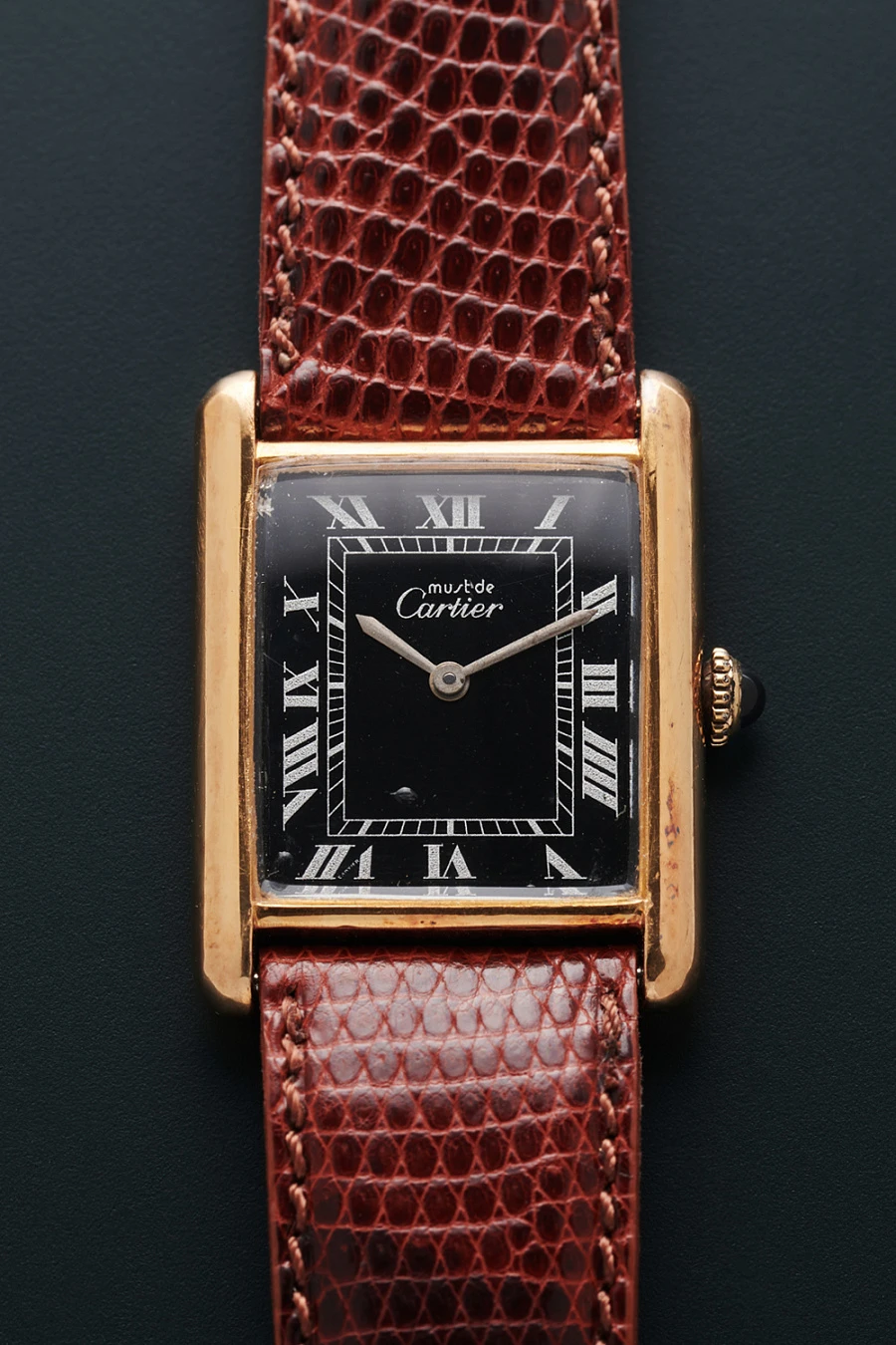 Tank Vermeil Hand-wound Black