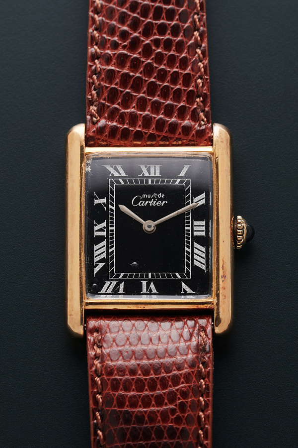 Tank Vermeil Hand-wound Black