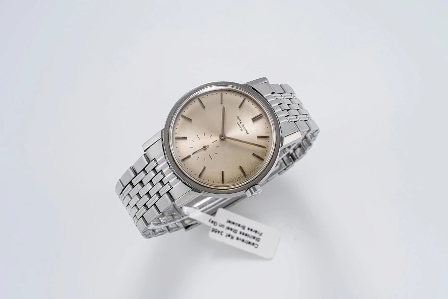 Calatrava Ref. 3466 in Stainless Steel on Gay Frères Bracelet