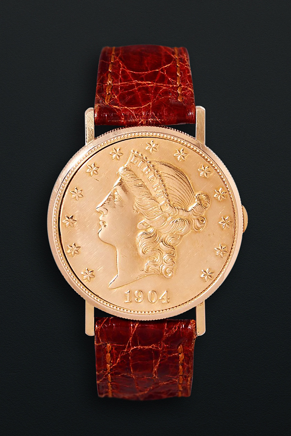 Twenty-Dollar Coin Watch Ref. 33019 in 18k Yellow Gold
